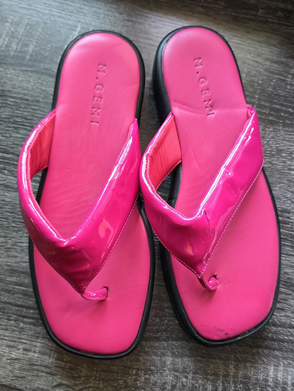 M.Gemi The Rosella Thong Sandal Patent Leather Pink Size EU 38